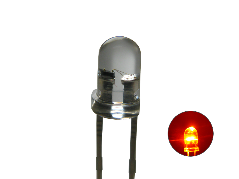 LED blinkend, 3 mm, klar orange / amber 578