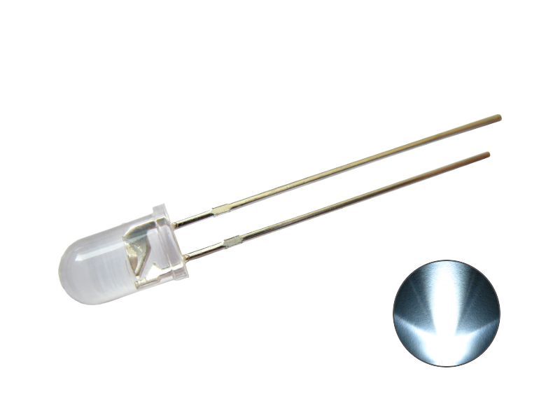 LED 5 mm klar, kaltweiß, 16.000 mcd 576