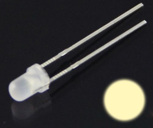 LED 3 mm Gehäuse warmweiß diffus 547
