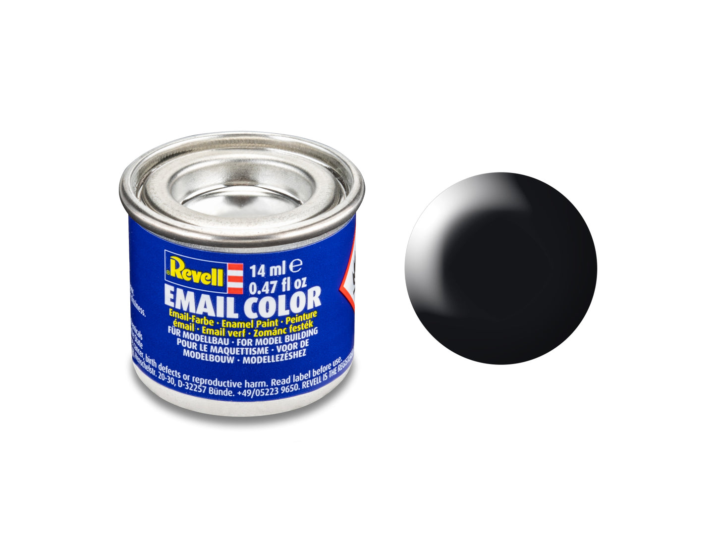 Email Color Schwarz, seidenmatt, 14ml, RAL 9005