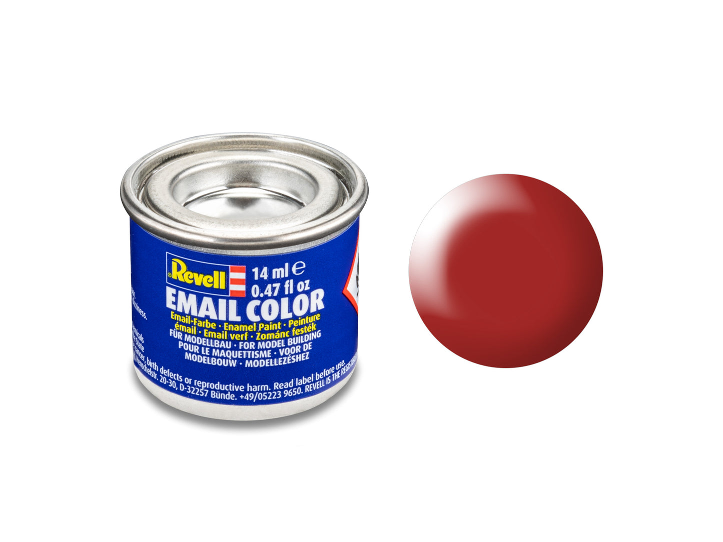 Email Color Feuerrot, seidenmatt, 14ml, RAL 3000