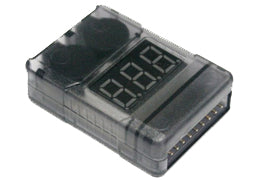 LiPo-Checker, 1-8 S, im Gehäuse, einstellbar