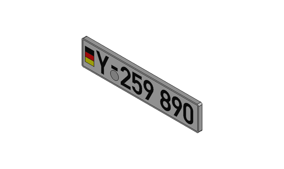 Wiesel MK20 Ersatzteil Kennzeichen (001-84-103)