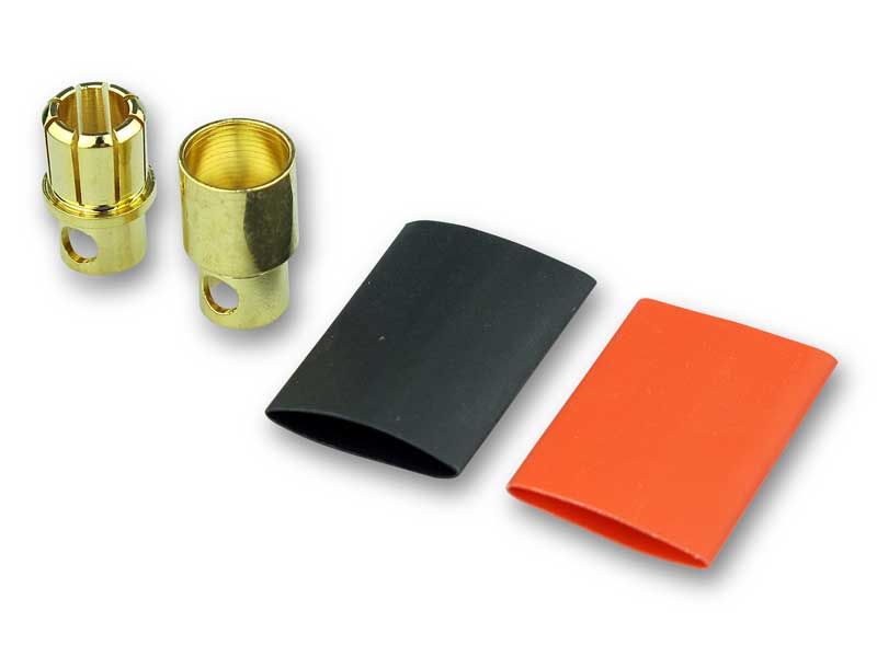Goldkontgakt 8 mm 1 Paar Stecker/Kupplung
