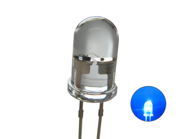 LED 5 mm klar, blau, 10.000 mcd, sehr hell 550