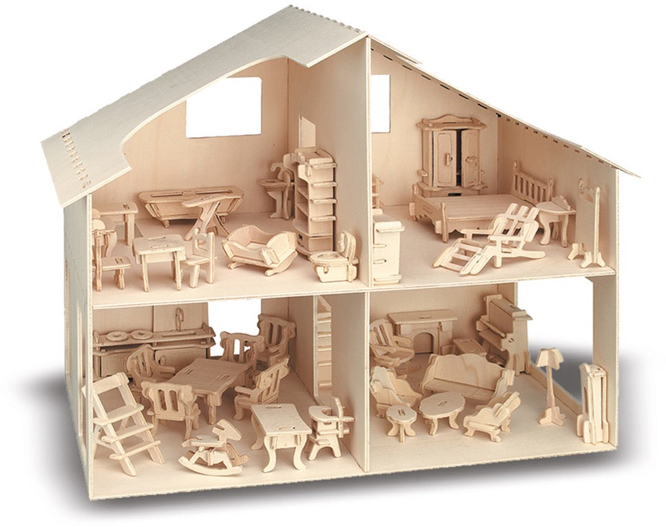 Puppenhaus mit Möbel