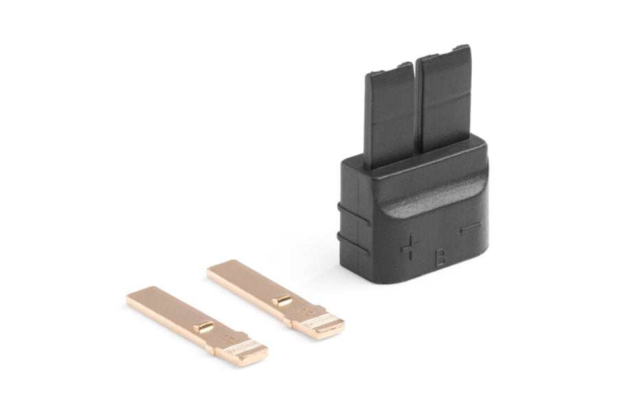 TRX-Stecker schwarz mit vergoldeten Kontakten