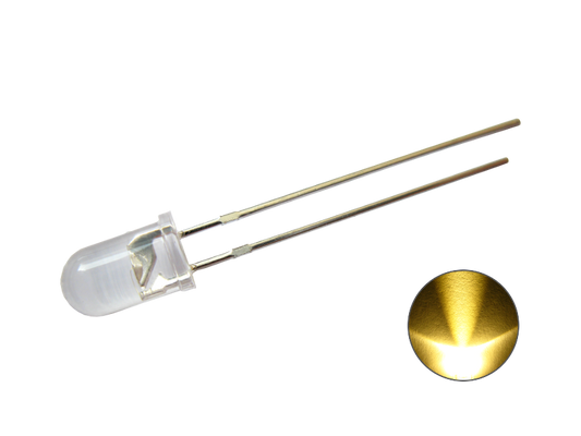LED 5 mm klar, warmweiß, 16.000 mcd, sehr hell   576