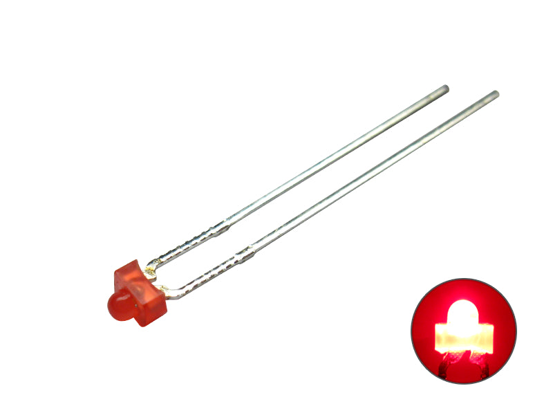 LED 1,8 mm blinkend  rot diffus   538