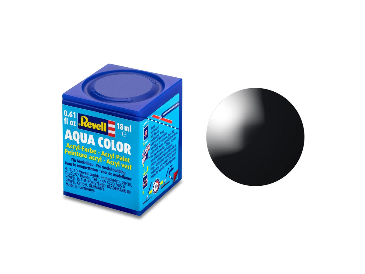 Revell Aqua Color 36107 Schwarz glänzend 18 ml