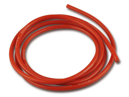 Silikonkabel 2,5 qmm x 1 m, rot