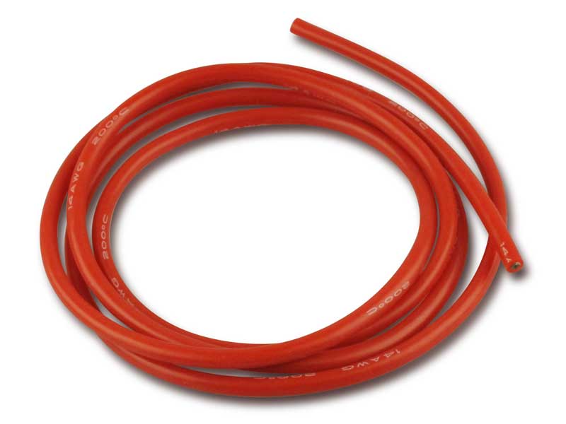 Silikonkabel 4 qmm x 1 m, rot