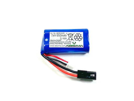 Absima 7-4V-650mAh-Li-ion-battery-AB30-DJ02 Schwale Modellbau RC car boot Flugzeug Modell