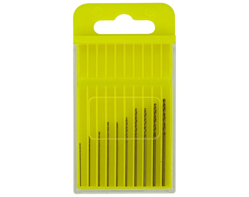 Donau Elektronik HSS-CO-200 Kobalt-Bohrerset 10-teilig, 0,3–1,2 mm