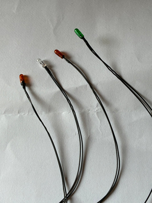 Evemodel Glühbirnchen 3 mm, 12 V, grün – mit 10 cm Kabel