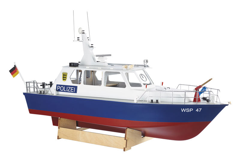 Polizeiboot WSP47 Bausatz 20360   1:25 Schwalemodellbau RC car auto  Boot Flugzeug Akku LED SMD Stecker Kupplung Kabel Deco Modell Spielzeug Schrauben Glühbirne 