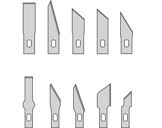 10 Messerklingen Ersatz