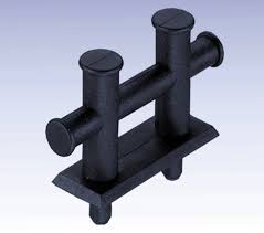 Robbe Doppelkreuzpoller ca. 14 x 10 mm, Kunststoff