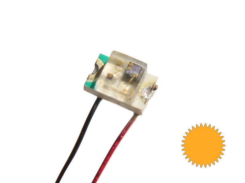 SMD 0805 Blink-LED mit Kabel ca. 30 cm, gelb