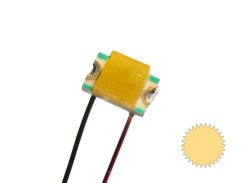 SMD 0805 Blink-LED mit Kabel ca. 30 cm, warmweiß