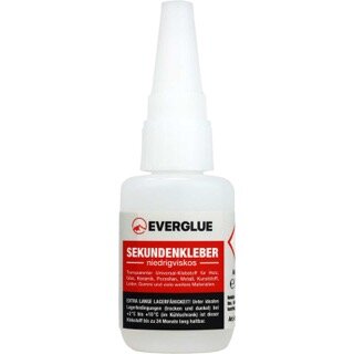 Everglue Sekundenkleber Cyanacrylat niedrigviskos extra lange lagerfähig 20g Dosierflasche